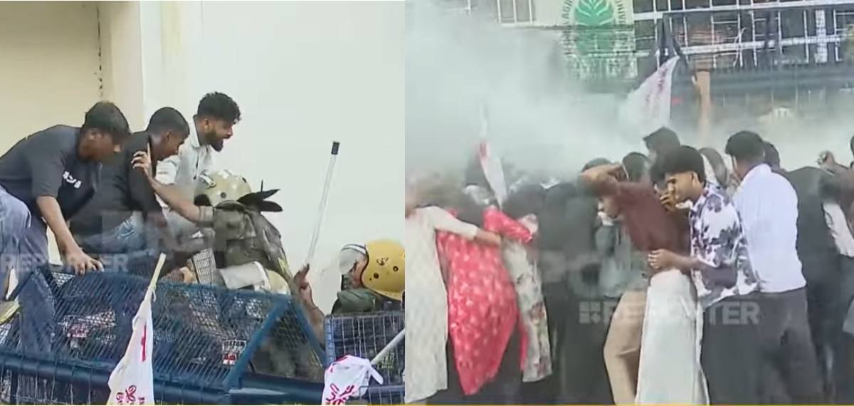 കാർഷിക വകുപ്പിനെതിരെ സമരവുമായി എസ്എഫ്ഐ; സംഘർഷം, AISF നും AIYFനും പരിഹാസം