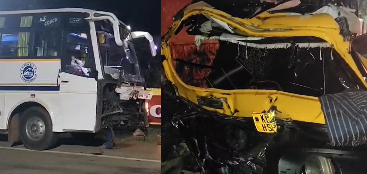 കൊല്ലം അഞ്ചലിൽ അയ്യപ്പഭക്തർ സഞ്ചരിച്ച ബസും ഓട്ടോയും കൂട്ടിയിടിച്ചു; വിദ്യാർത്ഥിനികൾ അടക്കം മൂന്ന് പേർ മരിച്ചു