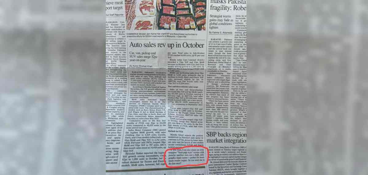 Dawn Newspaper Article