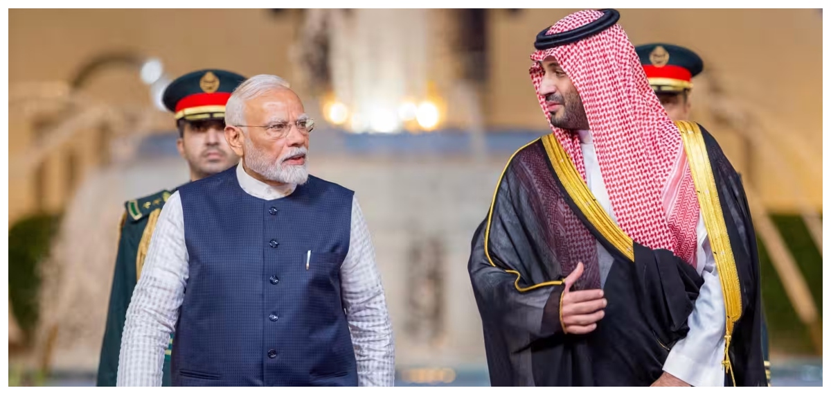 Modi with Saudi Sulthan