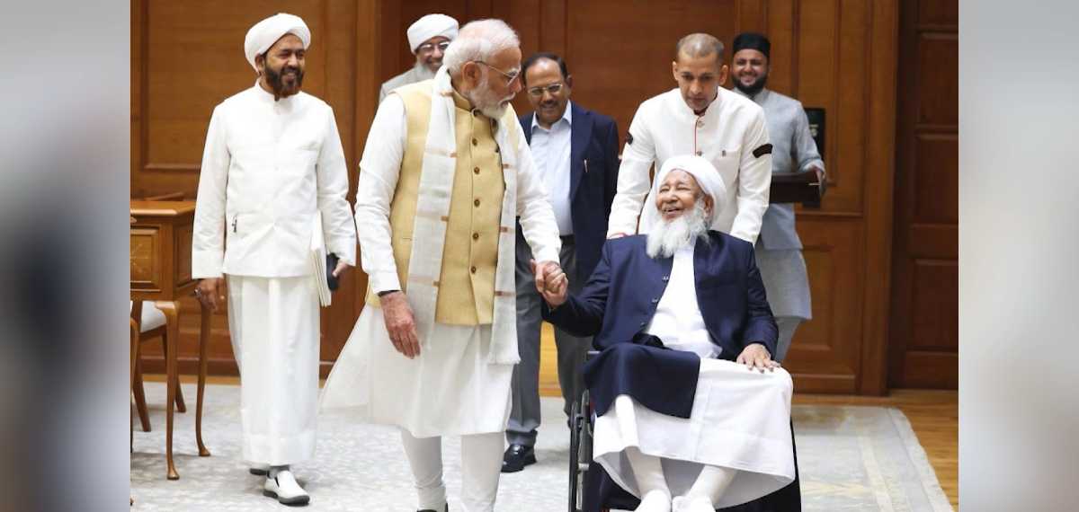 കൂടിക്കാഴ്ചയില്‍ രാഷ്ട്രീയം ചര്‍ച്ചയായില്ല; നരേന്ദ്രമോദിയുമായി കൂടിക്കാഴ്ച നടത്തി കാന്തപുരം