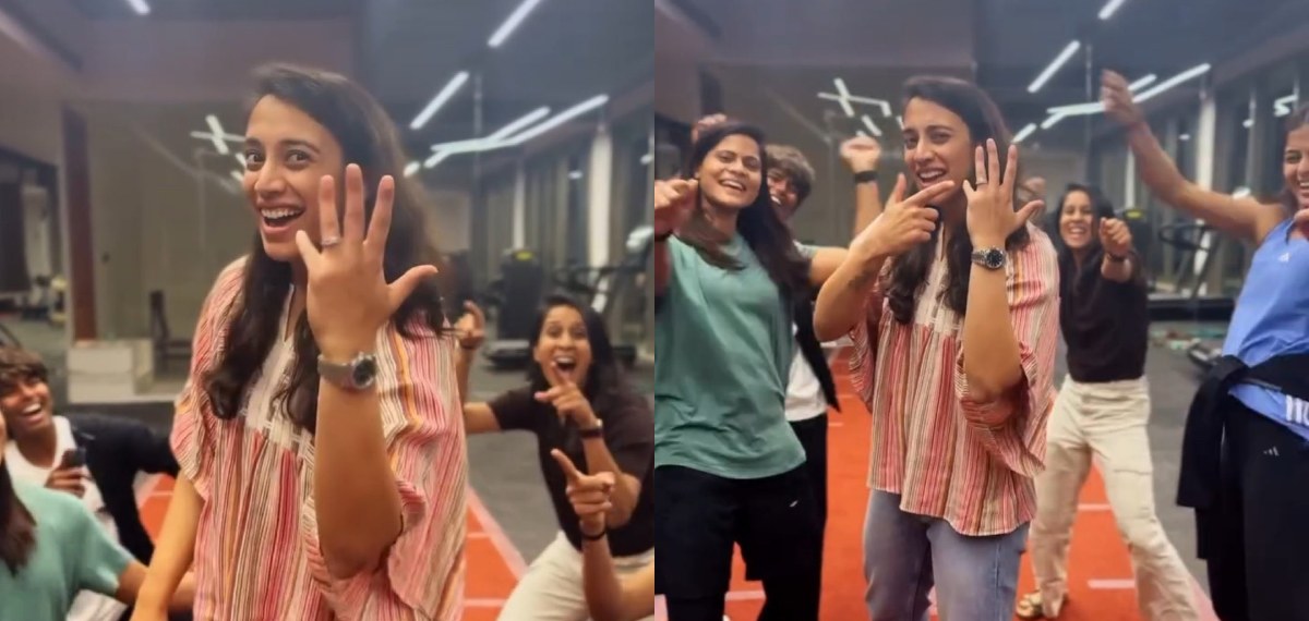 സഹതാരങ്ങൾക്കൊപ്പം ഡാൻസ്; വ്യത്യസ്തമായി വിവാഹനിശ്ചയം അറിയിച്ച് സ്മൃതി മന്ദാന