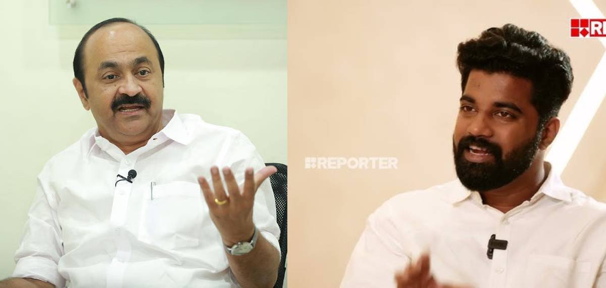 'ഗോൾവാൾക്കറുടെ ചിത്രത്തിന് മുന്നിൽ പഞ്ചപുച്ഛമടക്കി നിൽക്കുന്നയാൾ VD സതീശൻ,നിലപാടിന്റെ രായൻ'; പരിഹസിച്ച് ആർഷോ