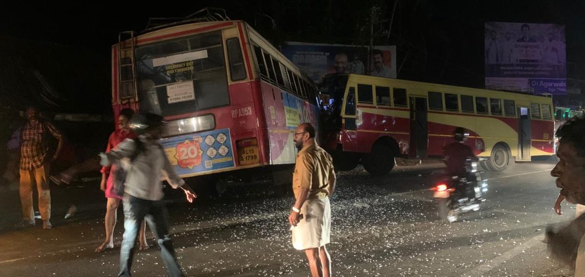 നെയ്യാറ്റിന്‍കരയില്‍ കെഎസ്ആർടിസി ബസുകള്‍ കൂട്ടിയിടിച്ച് നിരവധി പേർക്ക് പരിക്ക്