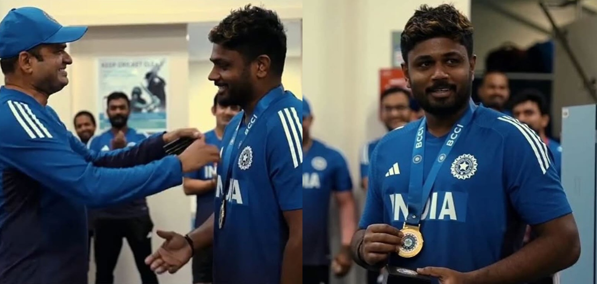 'നമ്മുടെ സ്വന്തം ചേട്ടന്...!'; ഇംപാക്ട് പ്ലെയര്‍ അവാര്‍ഡ് തൂക്കി സഞ്ജു സാംസണ്‍