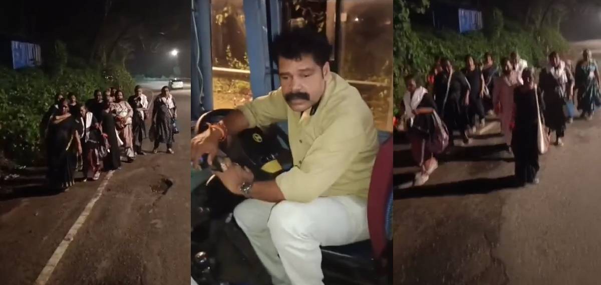 ശബരിമല തീർത്ഥാടക സംഘത്തെ KSRTC ബസിൽനിന്നും ഇറക്കി വിട്ടതായി പരാതി; സംഘത്തിൽ വയോധികരും കുഞ്ഞും