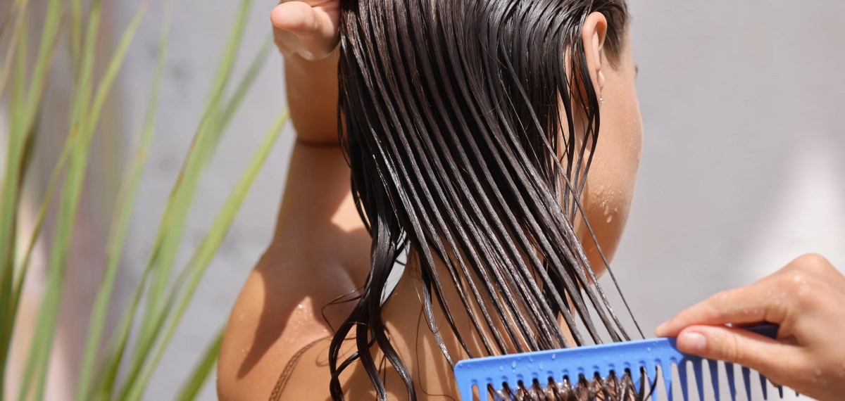 Combing hair