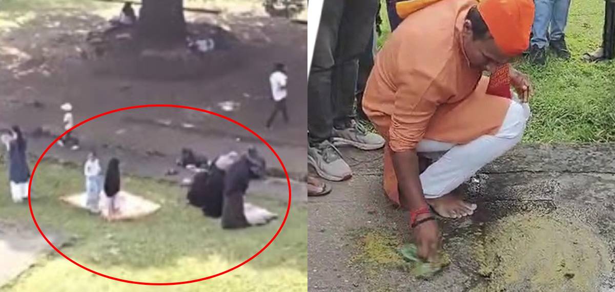 നിസ്‌കരിച്ച സ്ഥലം ബിജെപി'ചാണകംതേച്ച് ശുദ്ധീകരിച്ച' സംഭവം:രാമനാമം ജപിക്കുന്നത് ആരെങ്കിലും തടഞ്ഞോയെന്ന് കോൺഗ്രസ്