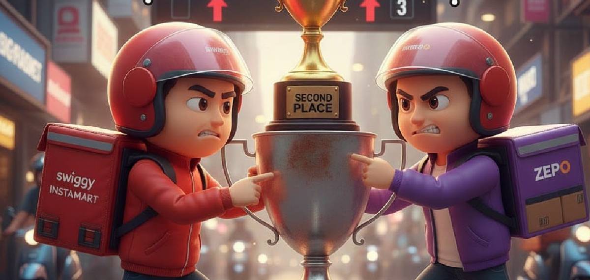 ക്വിക്ക് കൊമേഴ്‌സ് പ്ലാറ്റ്‌ഫോമുകളില്‍ രണ്ടാം സ്ഥാനത്തിനായി തര്‍ക്കം തുടര്‍ന്ന് സെപ്റ്റോയും സ്വിഗ്ഗിയും