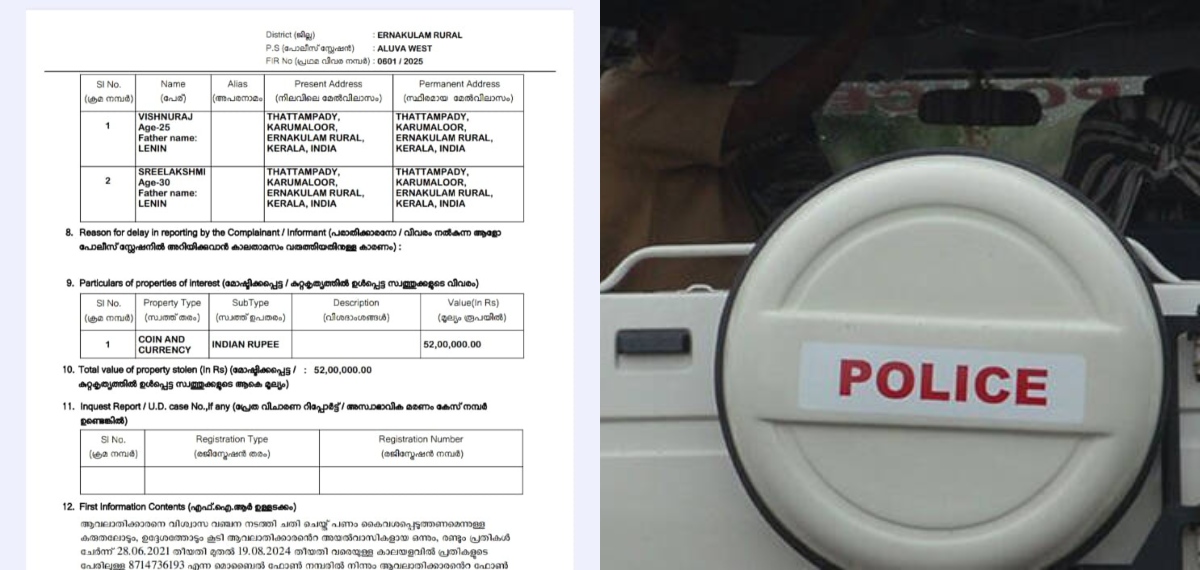 കൊച്ചിയിൽ 65കാരനെ ഹണി ട്രാപ്പില്‍ കുടുക്കി 52 ലക്ഷം രൂപ തട്ടി; പ്രതികളെ പിടികൂടുന്നത് വൈകുന്നതായി പരാതി