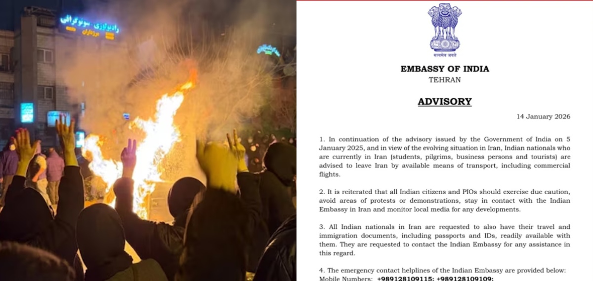 'ഇന്ത്യക്കാര്‍ ഉടൻ ഇറാൻ വിടണം, ഇറാനിലേക്കുള്ള യാത്രകൾ ഒഴിവാക്കണം'; പൗരന്മാർക്ക് നിർദ്ദേശം നൽകി ഇന്ത്യൻ എംബസി