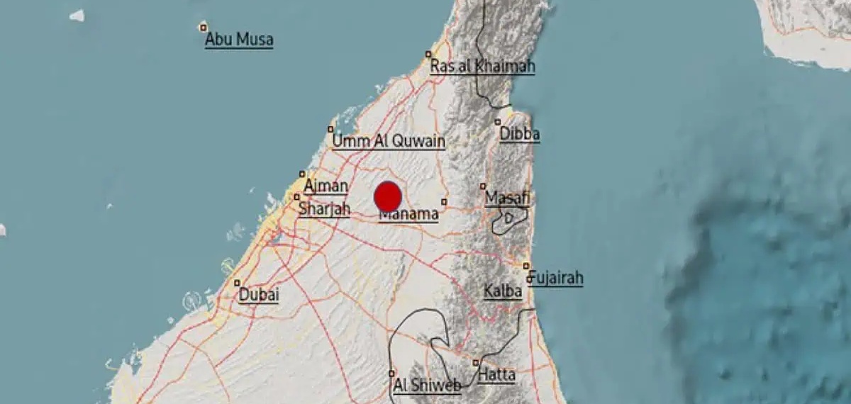 ഒമാനിലെ മുസന്ദം മേഖലയിൽ ഭൂചലനം; ആളപായമോ നാശനഷ്ടങ്ങളോ ഇല്ല
