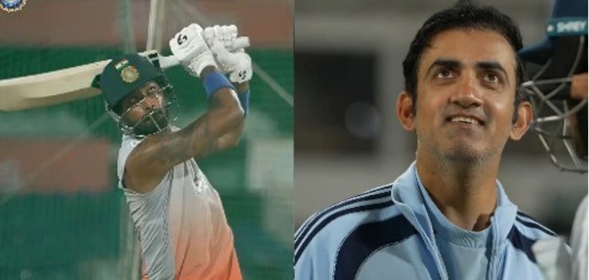 നെറ്റ്സിൽ തീപ്പൊരിയായി ഹാർദിക്; കൂറ്റൻ അടി കണ്ട് വാ പൊളിച്ച് ഗംഭീർ; VIDEO