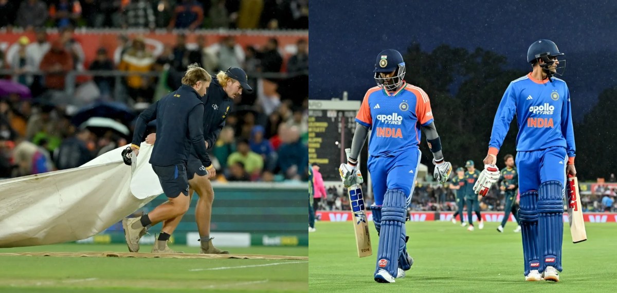 മഴയൊഴിയാതെ കാന്ബറ; ഇന്ത്യ- ഓസ്ട്രേലിയ ഒന്നാം ടി20 മത്സരം ഉപേക്ഷിച്ചു