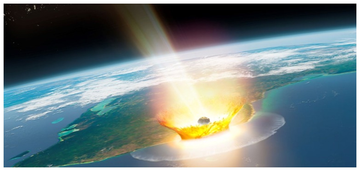 Asteroid striking in Mexico