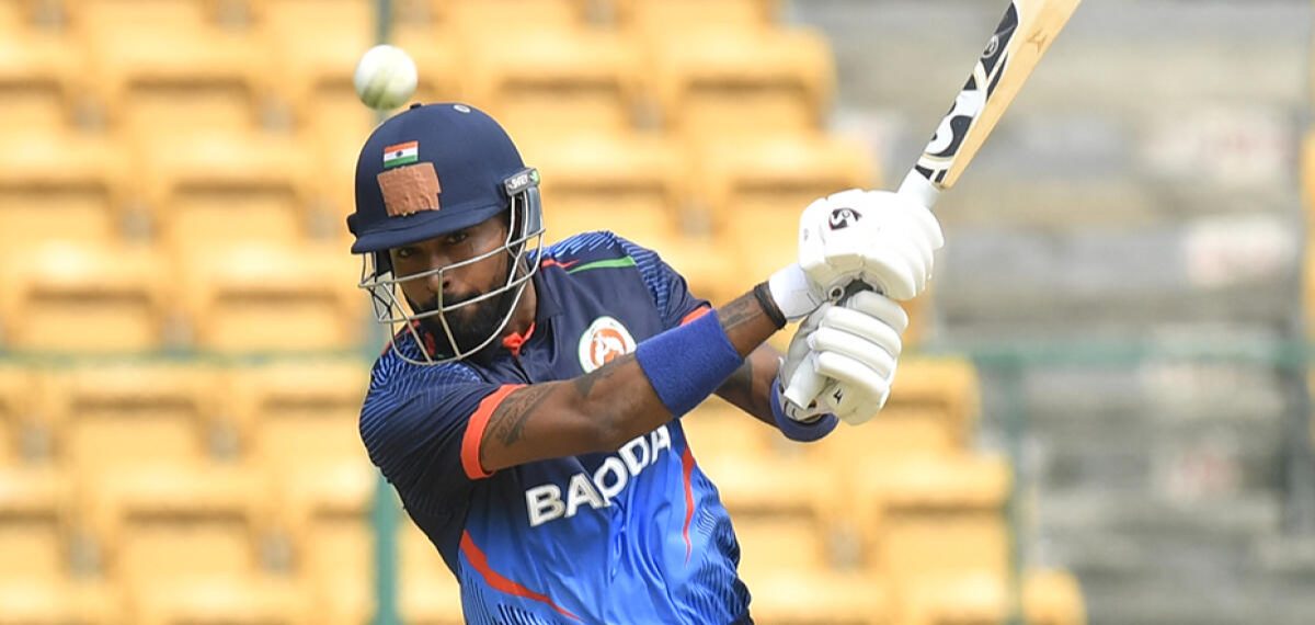 38-ാം ഓവറില് 66 റണ്സ്, തൊട്ടടുത്ത ഓവറില് സെഞ്ച്വറി; വിജയ് ഹസാരെയില് ഹാര്ദിക്കിന്റെ വെടിക്കെട്ട്