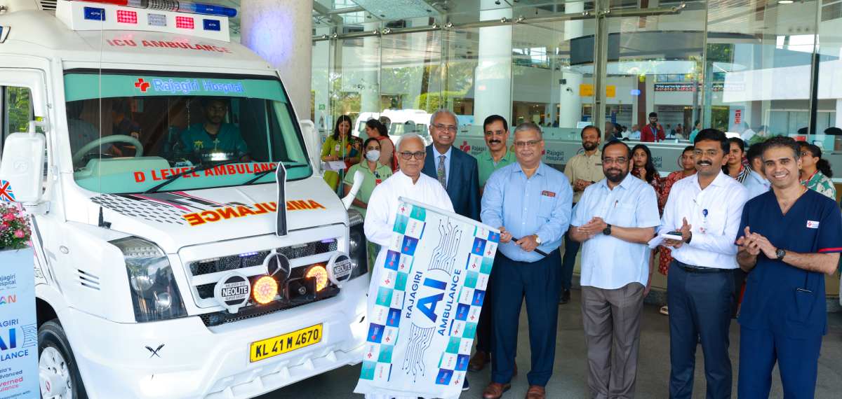 അത്യാഹിതങ്ങളില്‍ ഇനി 'എഐ' കാവല്‍; എ ഐ ആംബുലന്‍സുമായി രാജഗിരി ആശുപത്രി