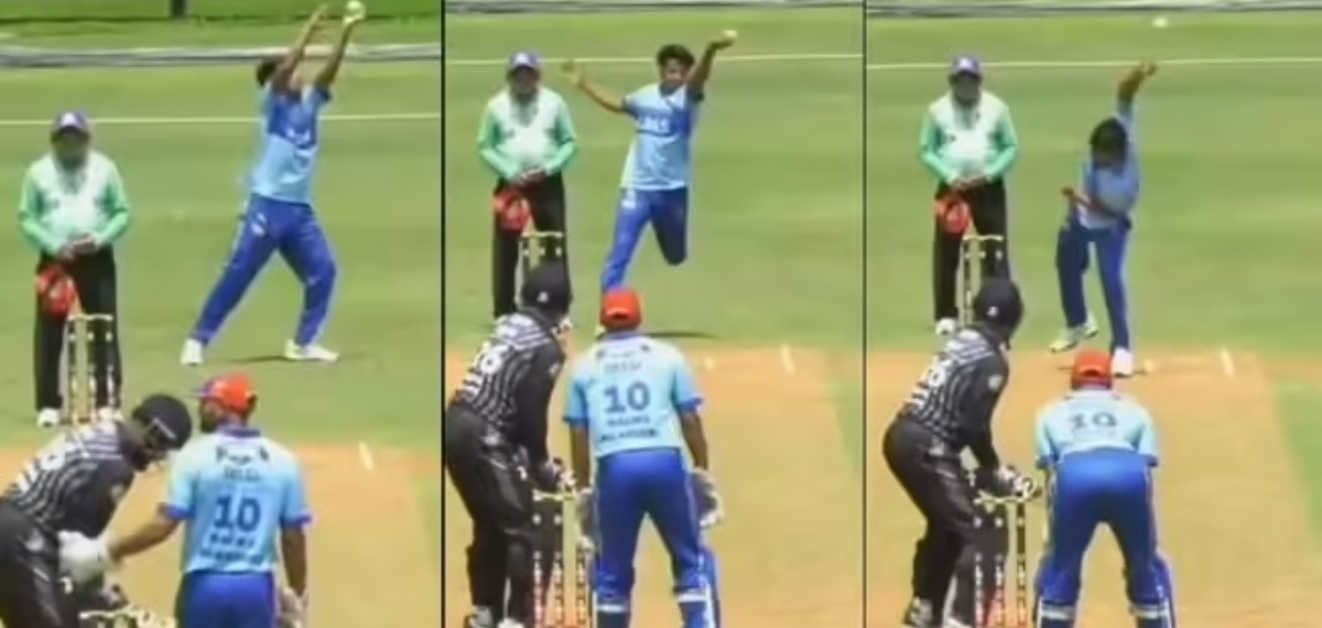 ഇതെന്ത് ആക്ഷനാണപ്പാ!; ബോളറുടെ വരവ് കണ്ട് കൺഫ്യൂഷനടിച്ച് ഔട്ടായിപ്പോയി ബാറ്റർ; VIDEO