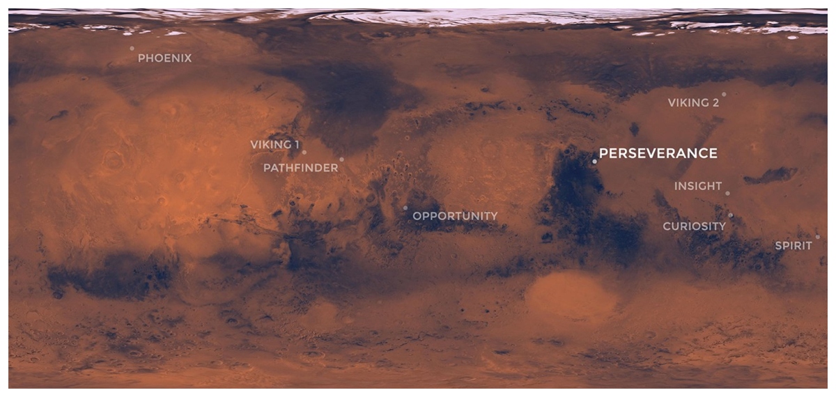 Mars perseverance site