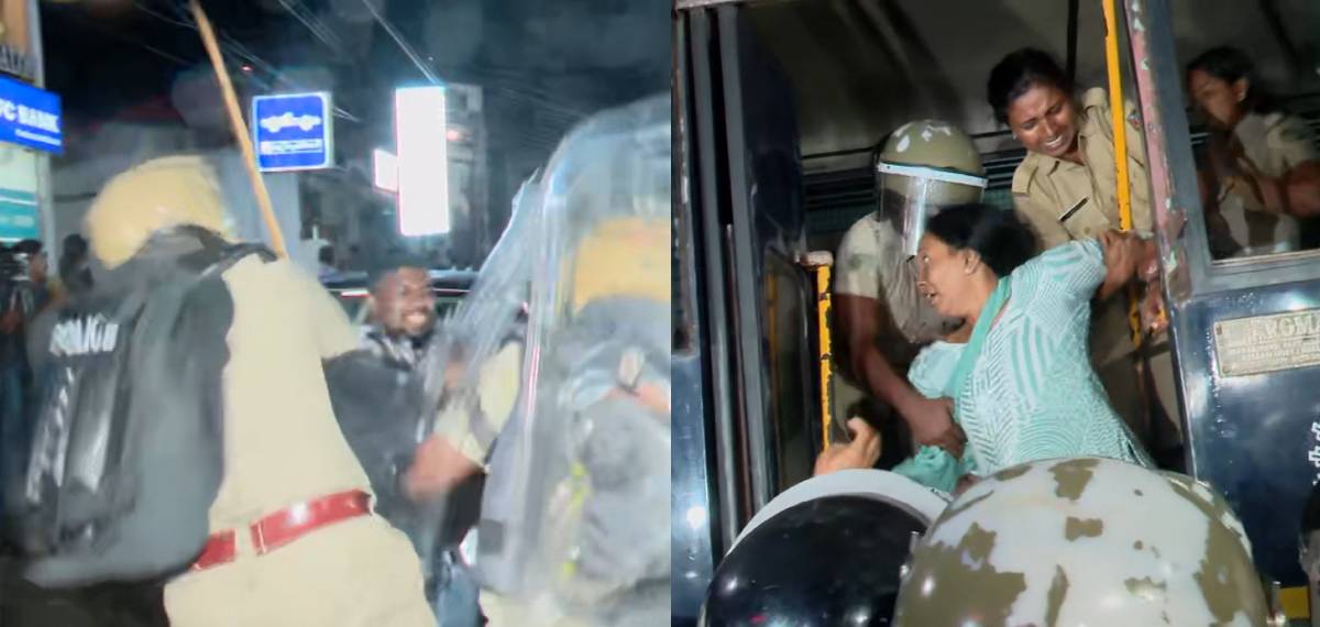 ക്ലിഫ് ഹൗസിലേയ്ക്ക് യൂത്ത് കോൺ​ഗ്രസ് മാ‍ർച്ച്; അക്രമാസക്തം, പൊലീസ് ലാത്തിച്ചാ‍‍ർജ്ജ്