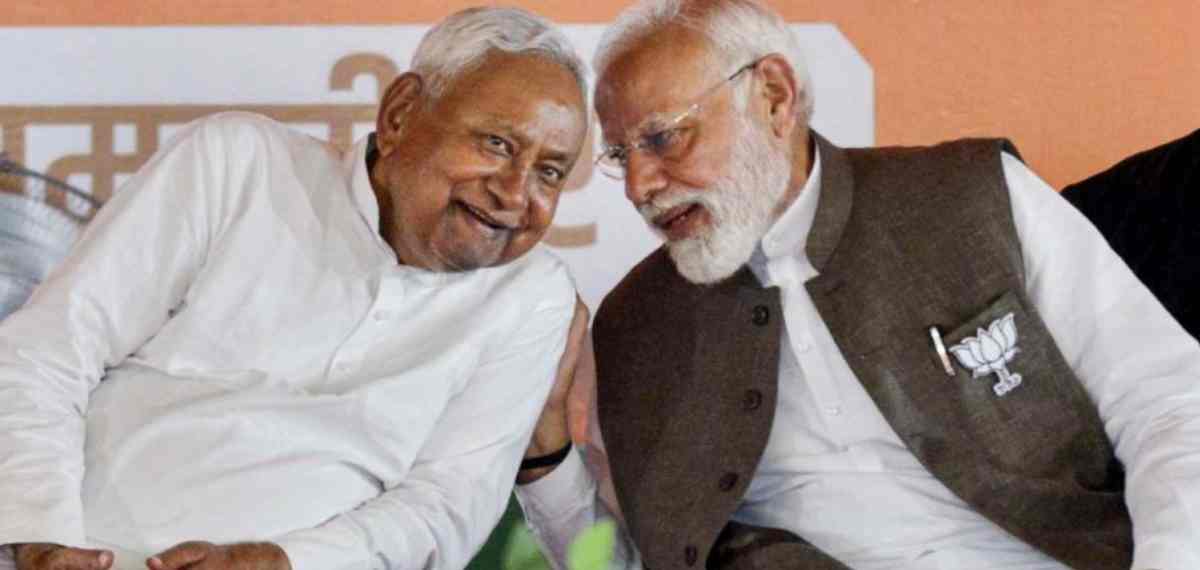 Nitish Kumar with Modi