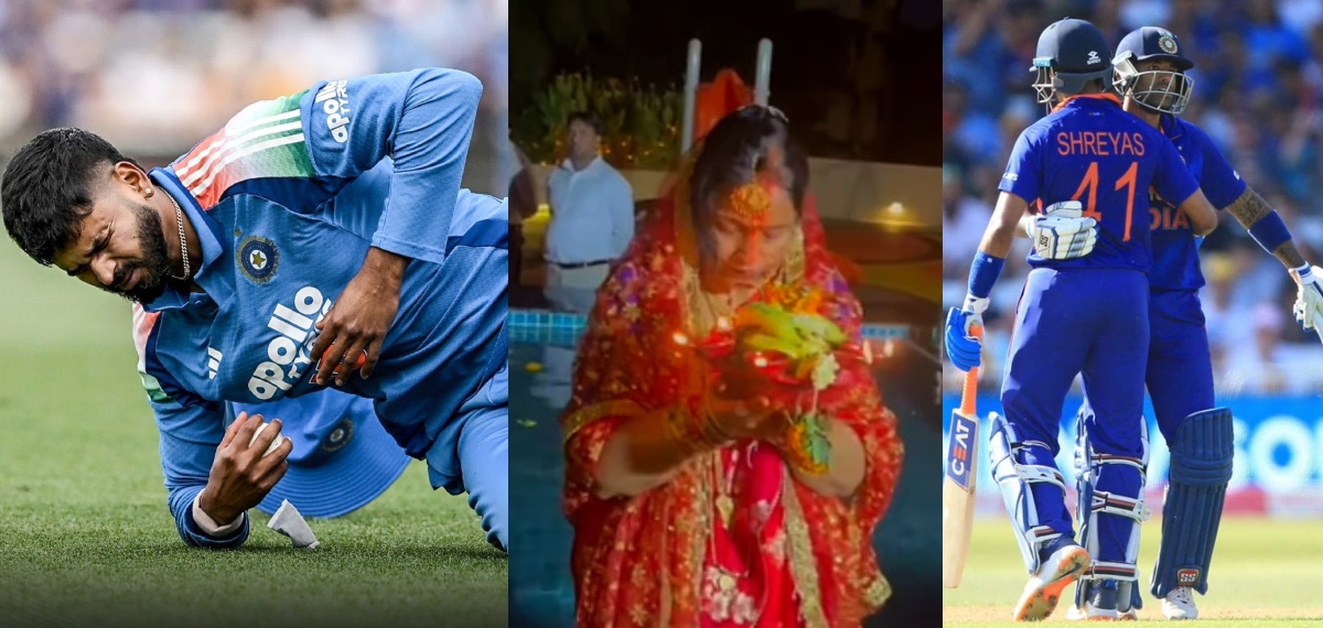 ശ്രേയസിന് വേണ്ടി ഛഠ് പൂജയ്ക്കിടെ പ്രാര്ത്ഥന നടത്തി സൂര്യകുമാറിന്റെ അമ്മ; വീഡിയോ പങ്കുവെച്ച് സഹോദരി