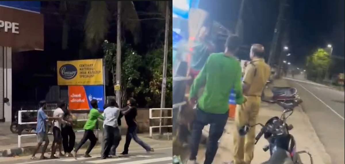 മദ്യപിച്ച് തർക്കം; ആലപ്പുഴയിൽ നടുറോഡിൽ തമ്മിൽ തല്ലി യുവാക്കൾ
