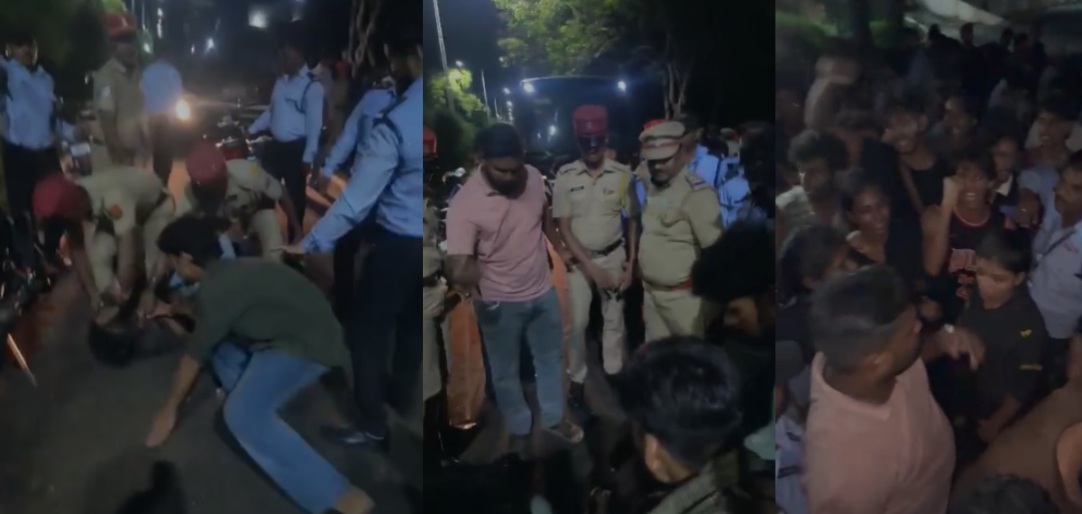 വിദ്യാർത്ഥിനിയോട് അധ്യാപകൻ മോശമായി പെരുമാറി;പ്രതിഷേധിച്ച വിദ്യാർത്ഥികളെ പൊലീസ് മർദിച്ചെന്ന് പരാതി