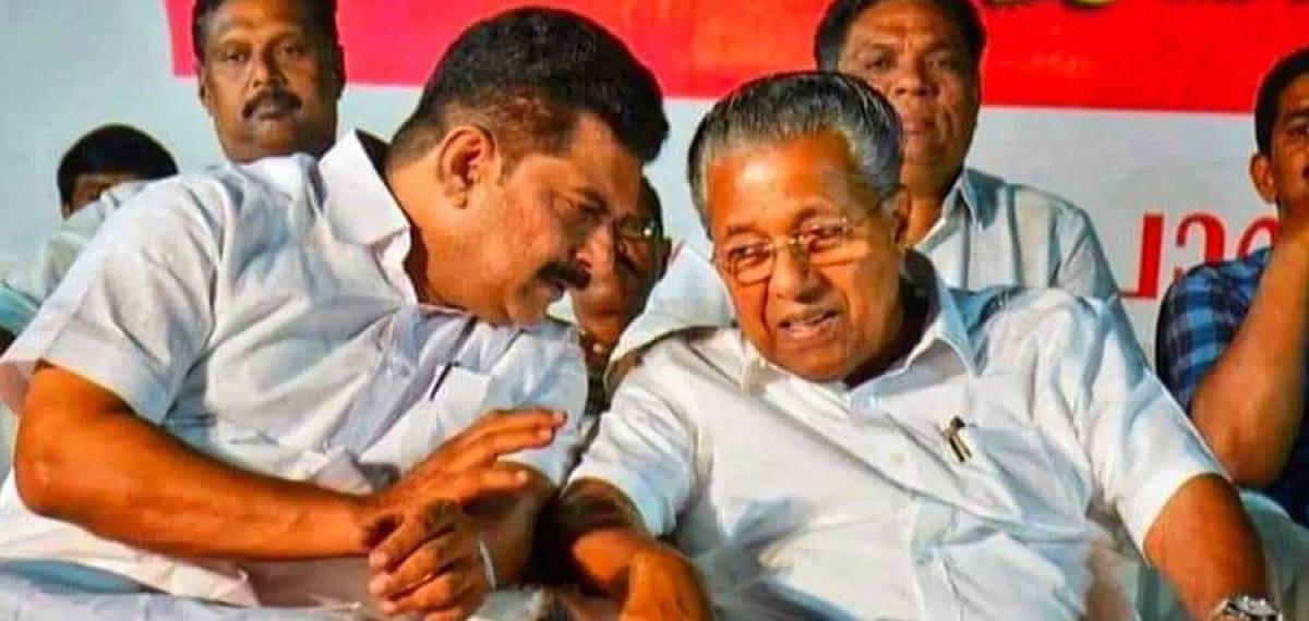 Pinarayi Vijayan and P V anvar